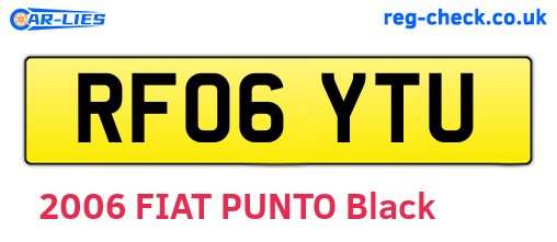 RF06YTU are the vehicle registration plates.