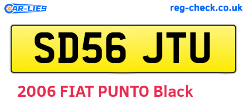SD56JTU are the vehicle registration plates.
