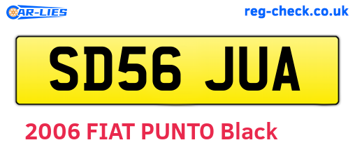 SD56JUA are the vehicle registration plates.