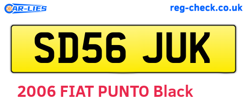 SD56JUK are the vehicle registration plates.