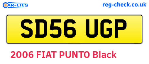 SD56UGP are the vehicle registration plates.