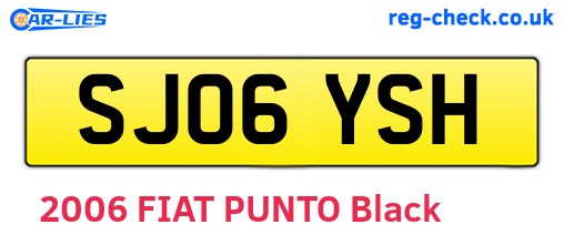 SJ06YSH are the vehicle registration plates.