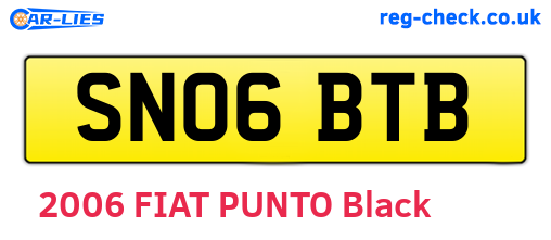 SN06BTB are the vehicle registration plates.
