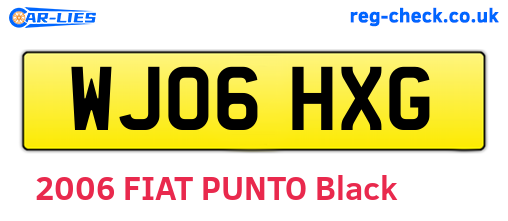 WJ06HXG are the vehicle registration plates.
