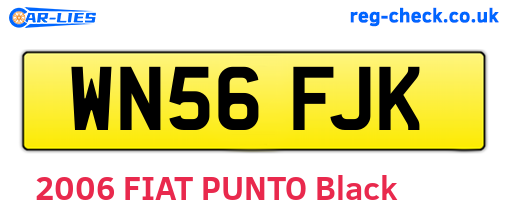 WN56FJK are the vehicle registration plates.