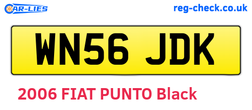 WN56JDK are the vehicle registration plates.