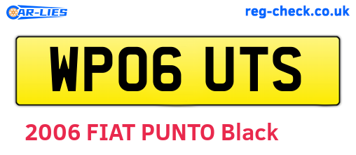 WP06UTS are the vehicle registration plates.