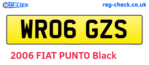 WR06GZS are the vehicle registration plates.