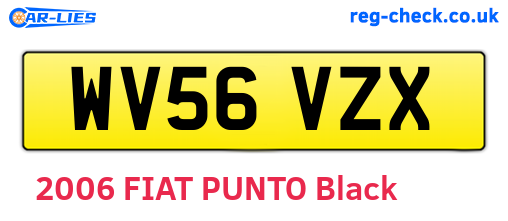 WV56VZX are the vehicle registration plates.