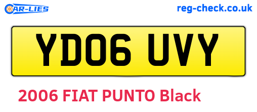YD06UVY are the vehicle registration plates.