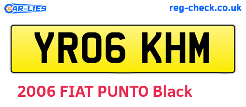 YR06KHM are the vehicle registration plates.