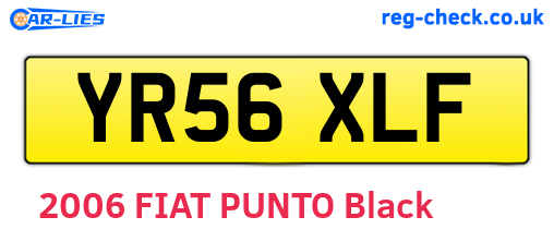 YR56XLF are the vehicle registration plates.