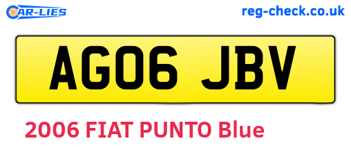 AG06JBV are the vehicle registration plates.