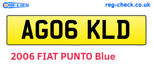 AG06KLD are the vehicle registration plates.