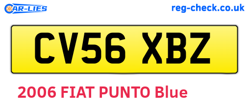CV56XBZ are the vehicle registration plates.