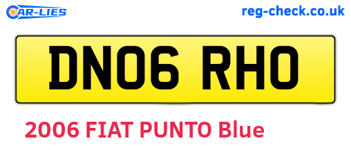DN06RHO are the vehicle registration plates.