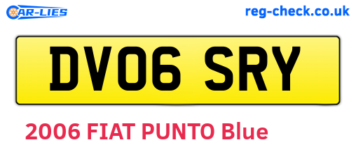 DV06SRY are the vehicle registration plates.