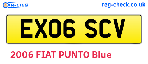 EX06SCV are the vehicle registration plates.