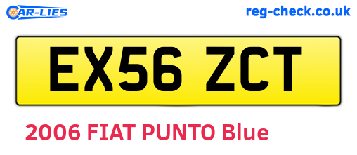 EX56ZCT are the vehicle registration plates.