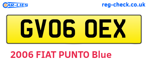 GV06OEX are the vehicle registration plates.