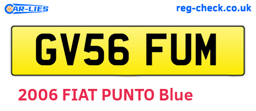 GV56FUM are the vehicle registration plates.