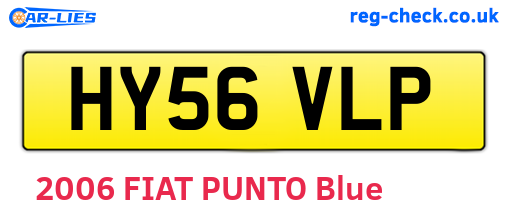 HY56VLP are the vehicle registration plates.