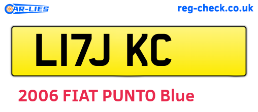 L17JKC are the vehicle registration plates.
