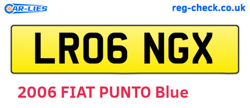 LR06NGX are the vehicle registration plates.