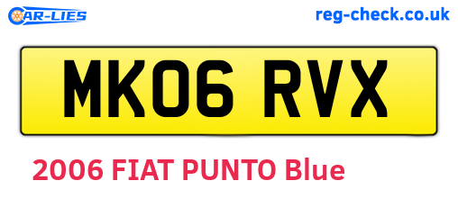 MK06RVX are the vehicle registration plates.