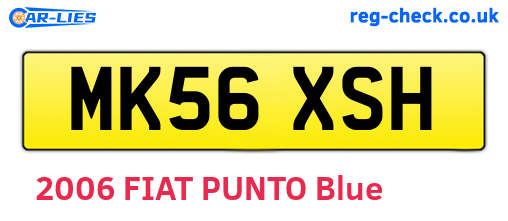 MK56XSH are the vehicle registration plates.
