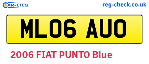ML06AUO are the vehicle registration plates.