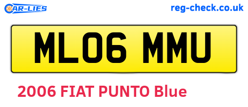 ML06MMU are the vehicle registration plates.