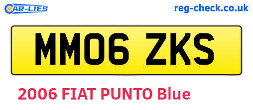 MM06ZKS are the vehicle registration plates.
