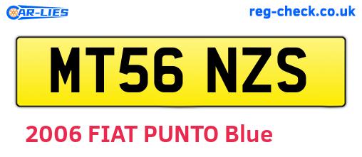 MT56NZS are the vehicle registration plates.