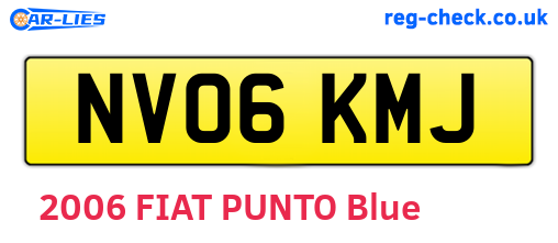 NV06KMJ are the vehicle registration plates.