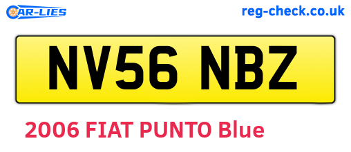 NV56NBZ are the vehicle registration plates.