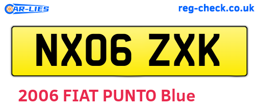 NX06ZXK are the vehicle registration plates.