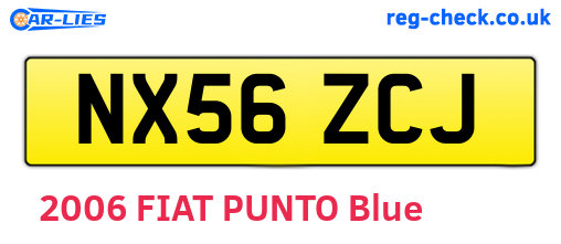 NX56ZCJ are the vehicle registration plates.