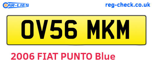 OV56MKM are the vehicle registration plates.