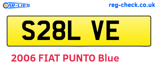 S28LVE are the vehicle registration plates.