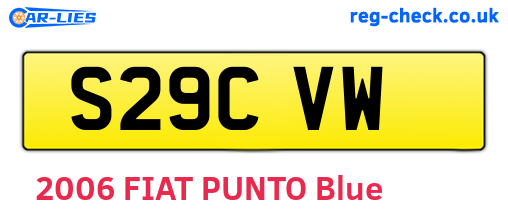 S29CVW are the vehicle registration plates.