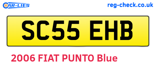 SC55EHB are the vehicle registration plates.