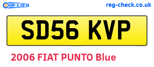 SD56KVP are the vehicle registration plates.