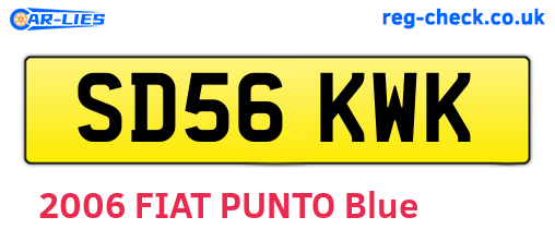 SD56KWK are the vehicle registration plates.