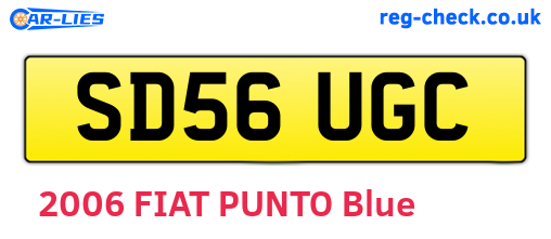 SD56UGC are the vehicle registration plates.