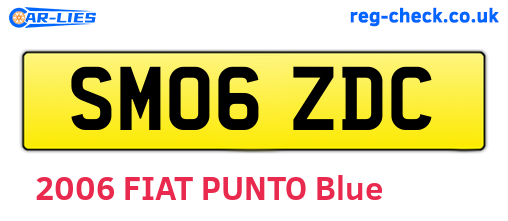 SM06ZDC are the vehicle registration plates.