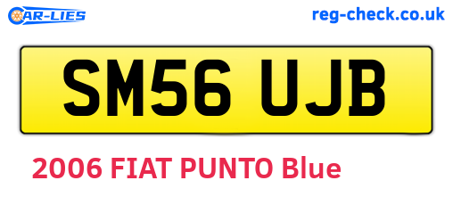 SM56UJB are the vehicle registration plates.