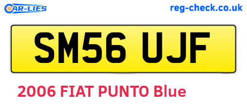SM56UJF are the vehicle registration plates.