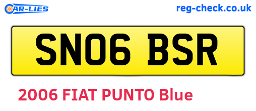 SN06BSR are the vehicle registration plates.
