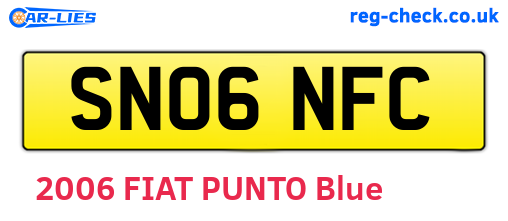 SN06NFC are the vehicle registration plates.